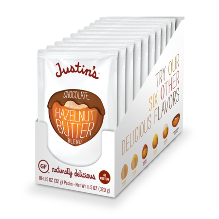 JUSTINS Chocolate Hazelnut Almond Butter 1.15 oz., PK60 78491